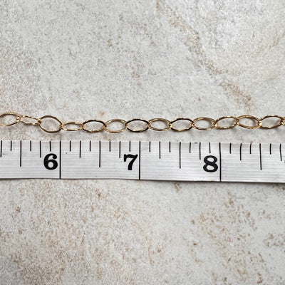 CX51: Oval Flat Chain - 5.8mm - by the foot