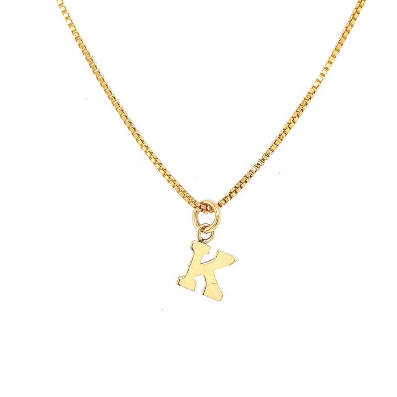 Single Letter Charm 14kt Gold Filled