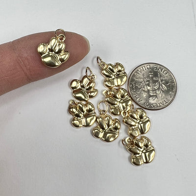 CH12 Dog Paw 10mm Wide Charm  (Pack of 2)