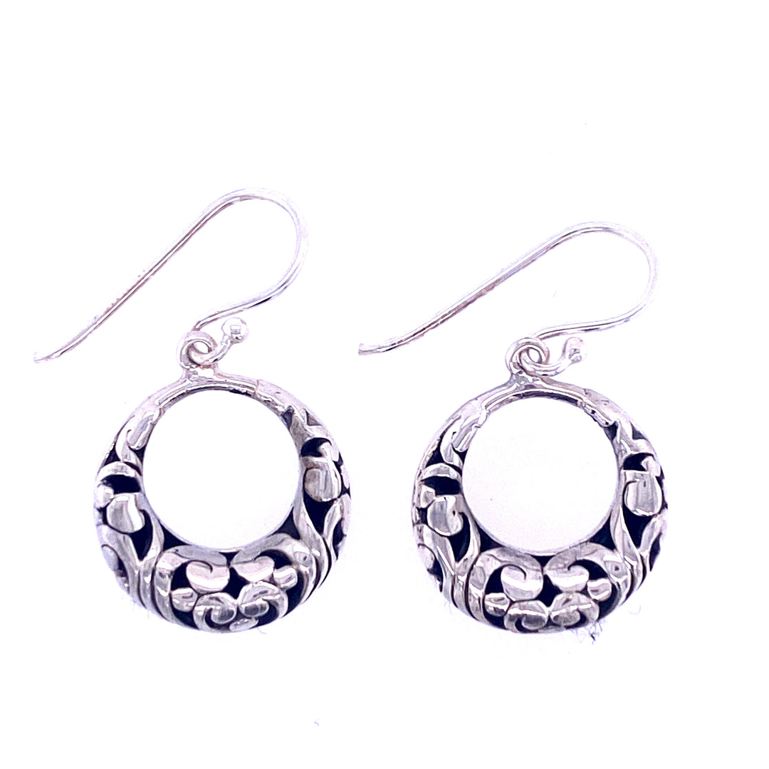 5-1217 Cloudy Night Sky Earrings