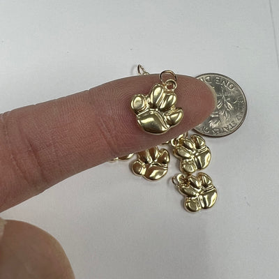 CH12 Dog Paw 10mm Wide Charm  (Pack of 2)