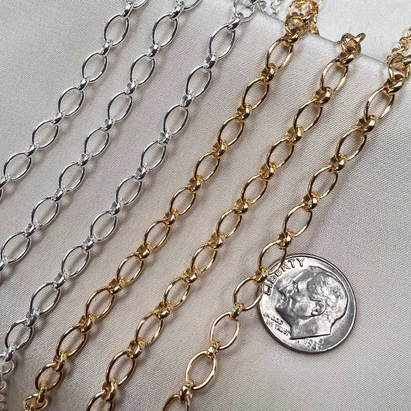 CX49: 4.5mm Oval Alternating Chain By the Foot