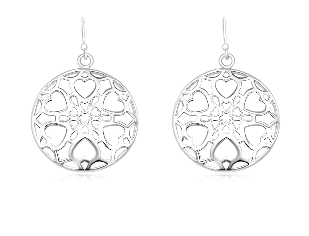 4-1608 Heart Filigree Earrings