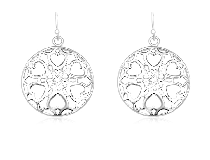 4-1608 Heart Filigree Earrings