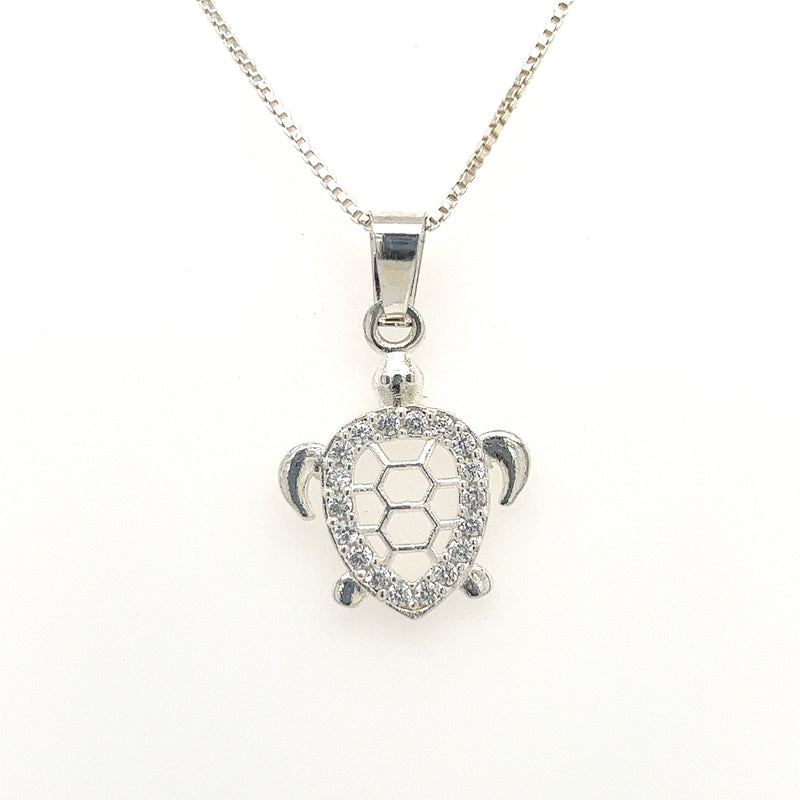 CZ Turtle Necklace