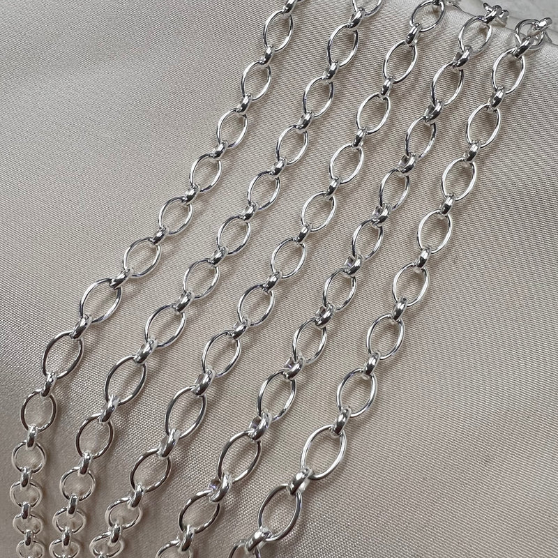CX49: 4.5mm Oval Alternating Chain By the Foot