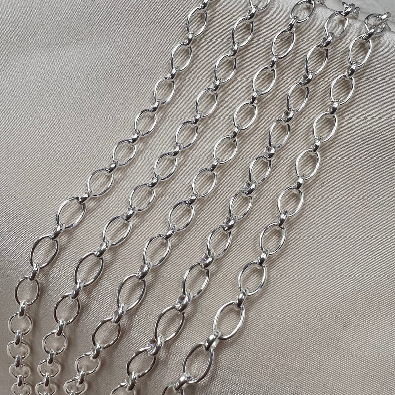 CX49: 4.5mm Oval Alternating Chain By the Foot