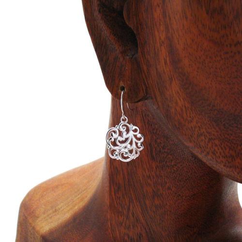 SERC1093 Round Filigree Earrings