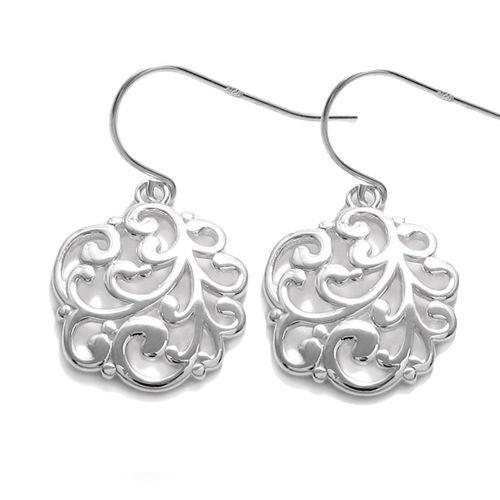 SERC1093 Round Filigree Earrings