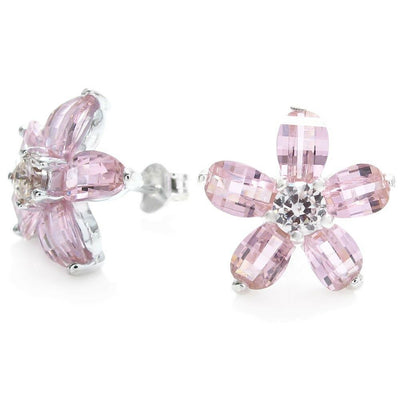 FINAL SALE 10.75 Carat Pink CZ Flower Pendant