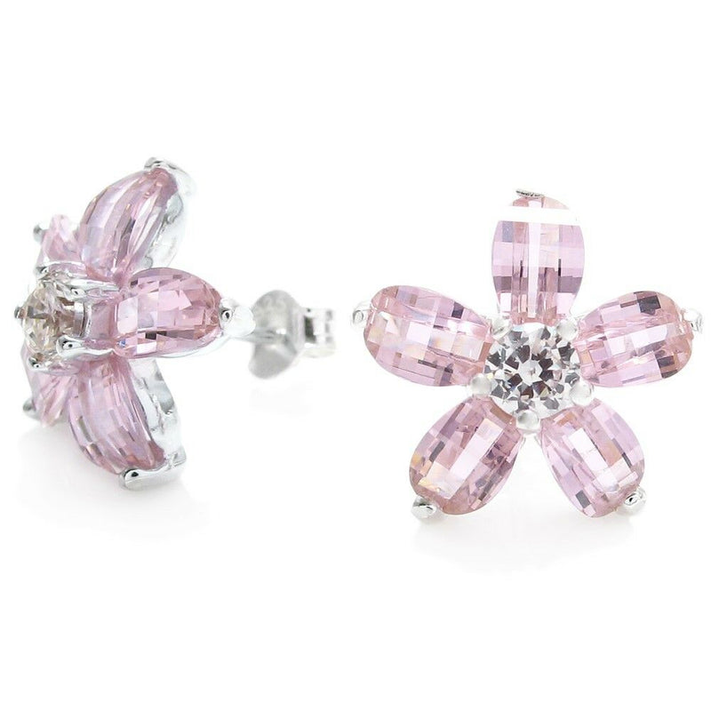 FINAL SALE 10.75 Carat Pink CZ Flower Pendant