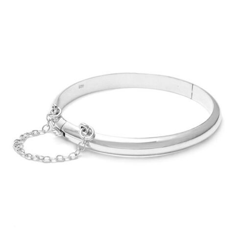 Silver Baby Bangle Plain