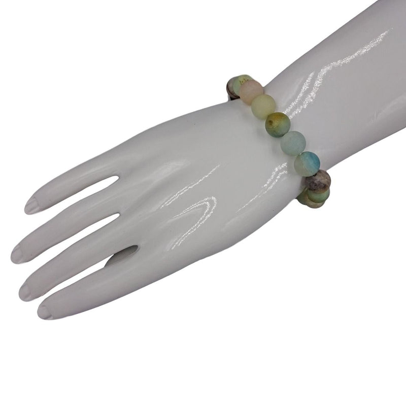 10mm Stretch Matte Amazonite Bracelet