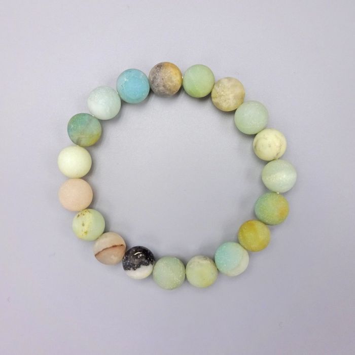 10mm Stretch Matte Amazonite Bracelet