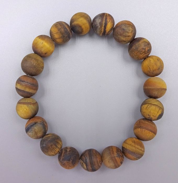 10mm Stretch Tiger Eye Matte Bracelet