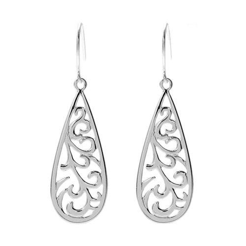 5-1204 Small Filigree Teardrop French Wire