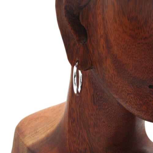 3mm Thick Round Sterling Silver Hoops